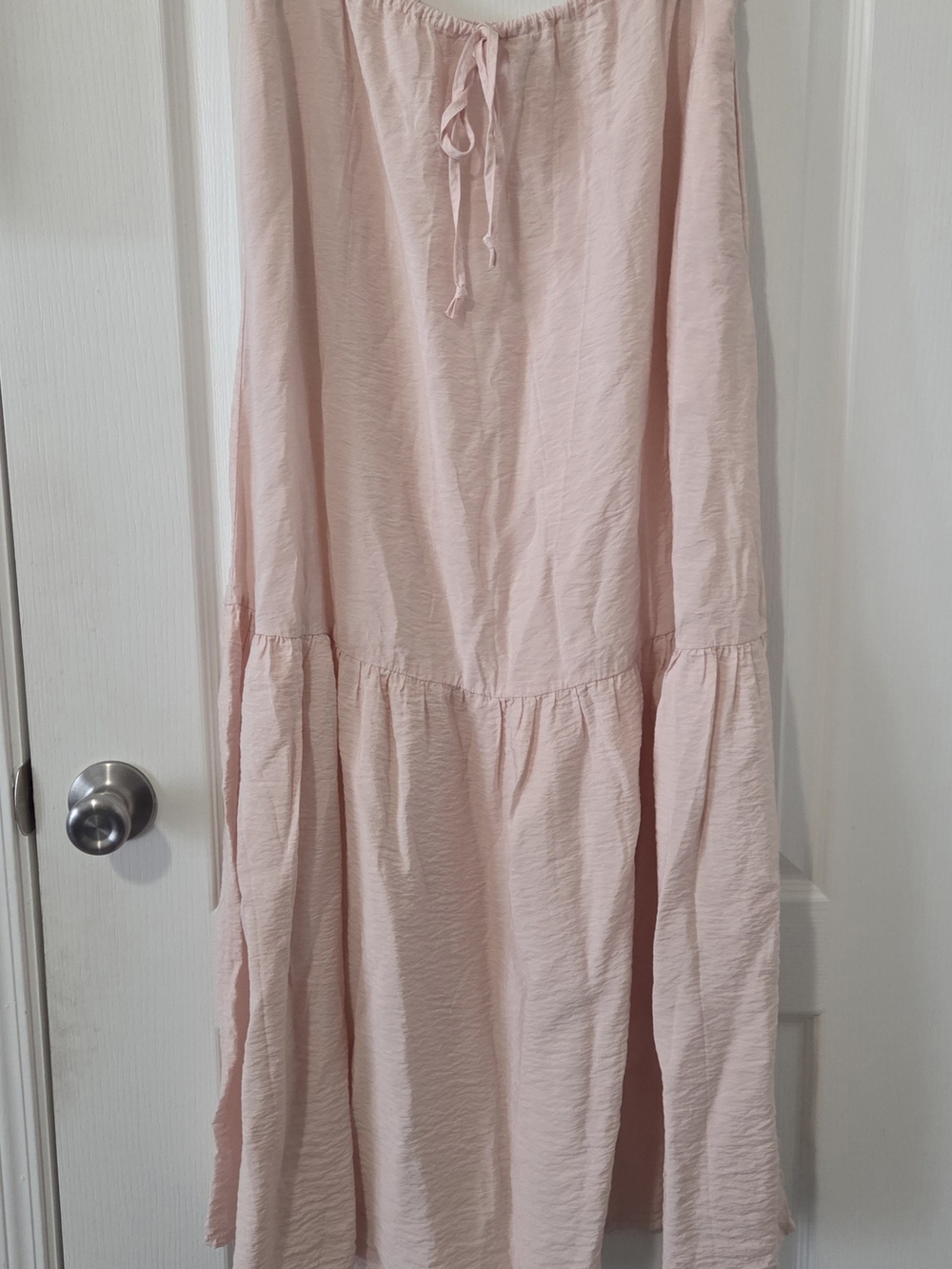 Ybf Blush Pink Tiered Maxi Skirt with Drawstring